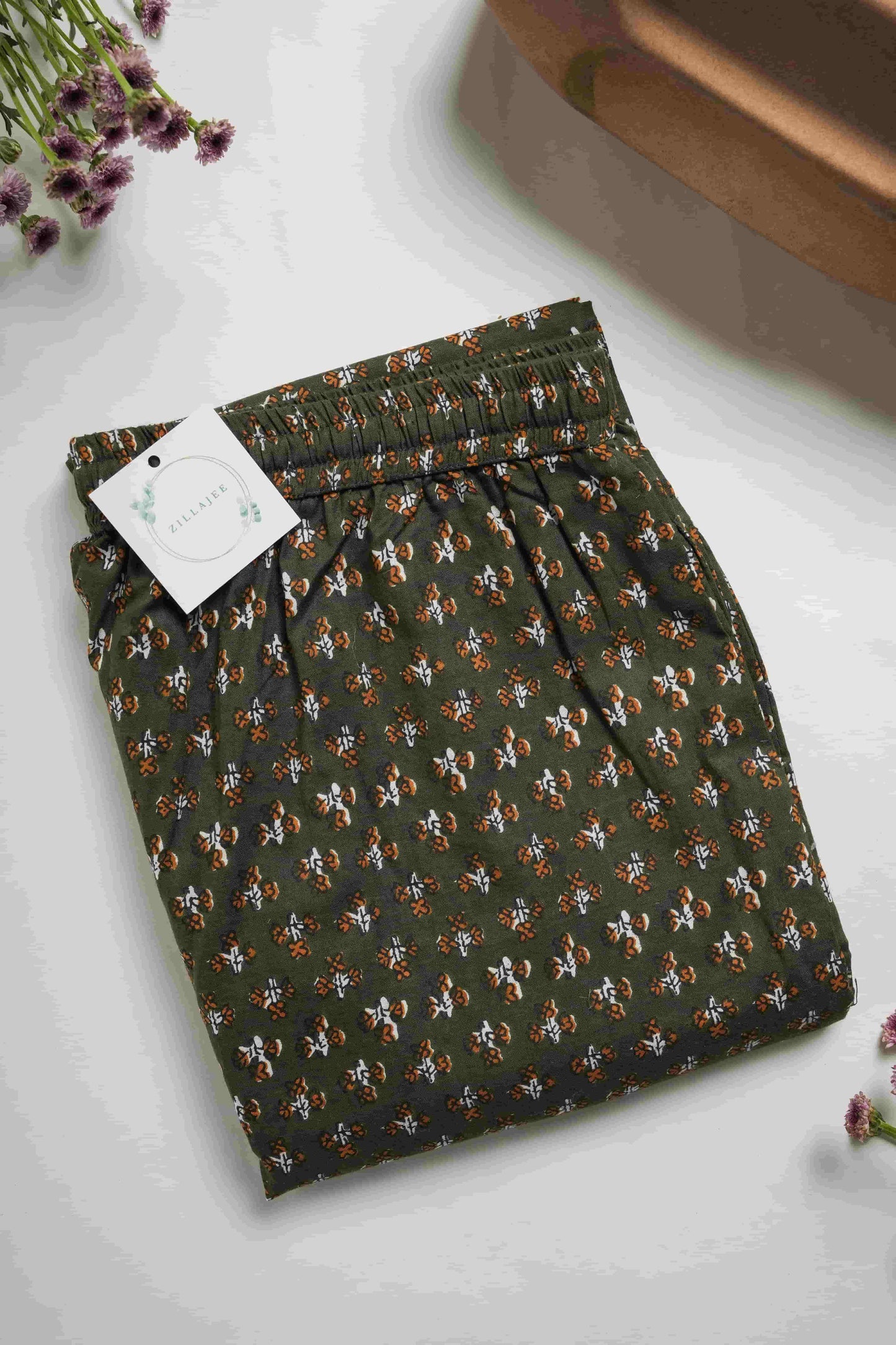 Cotton Pajama Pants Women - Citrus Meadow