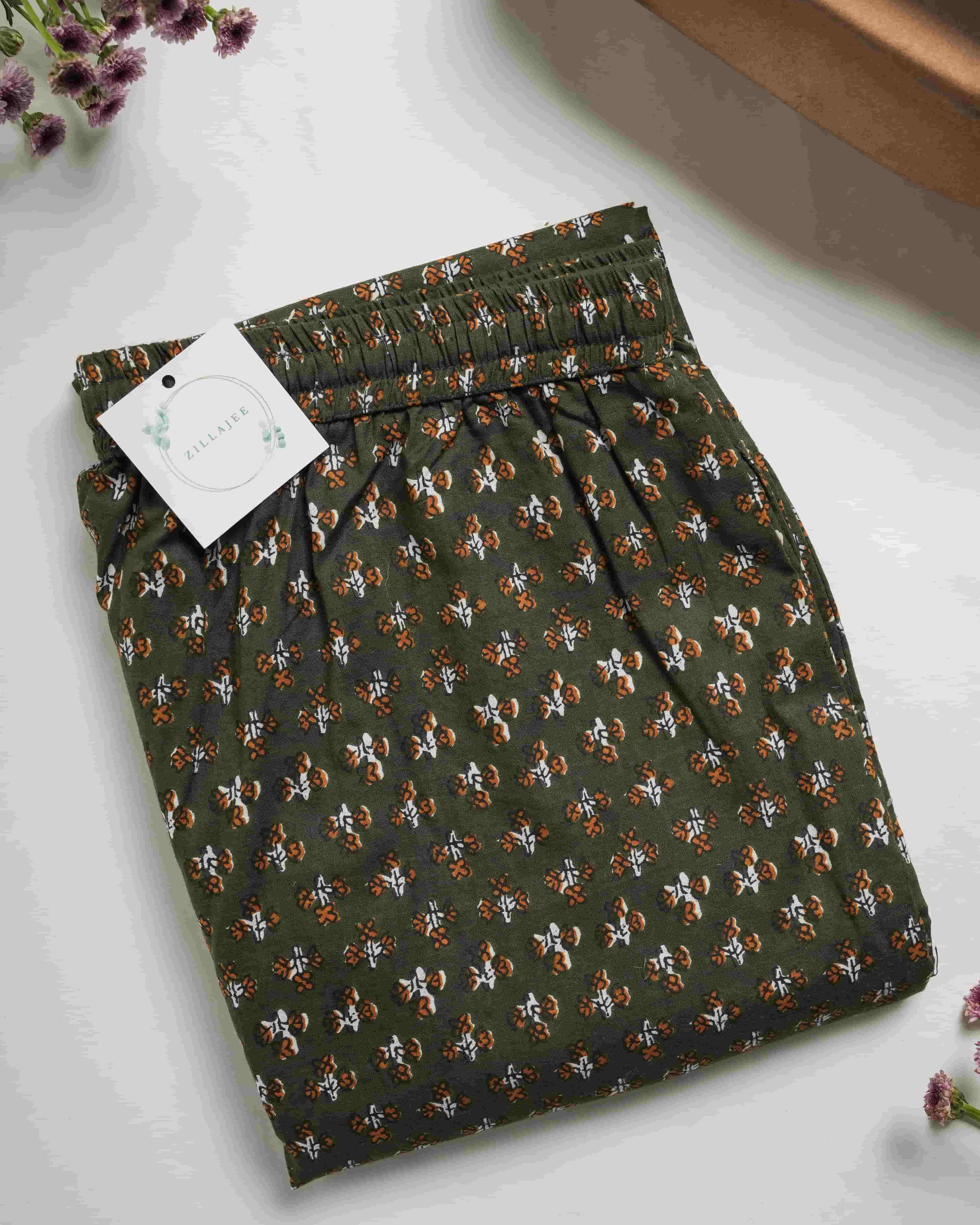 Cotton Pajama Pants Women - Citrus Meadow