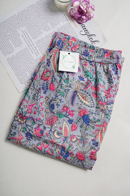 Cotton Pajama Pants Women - Gray Splendor