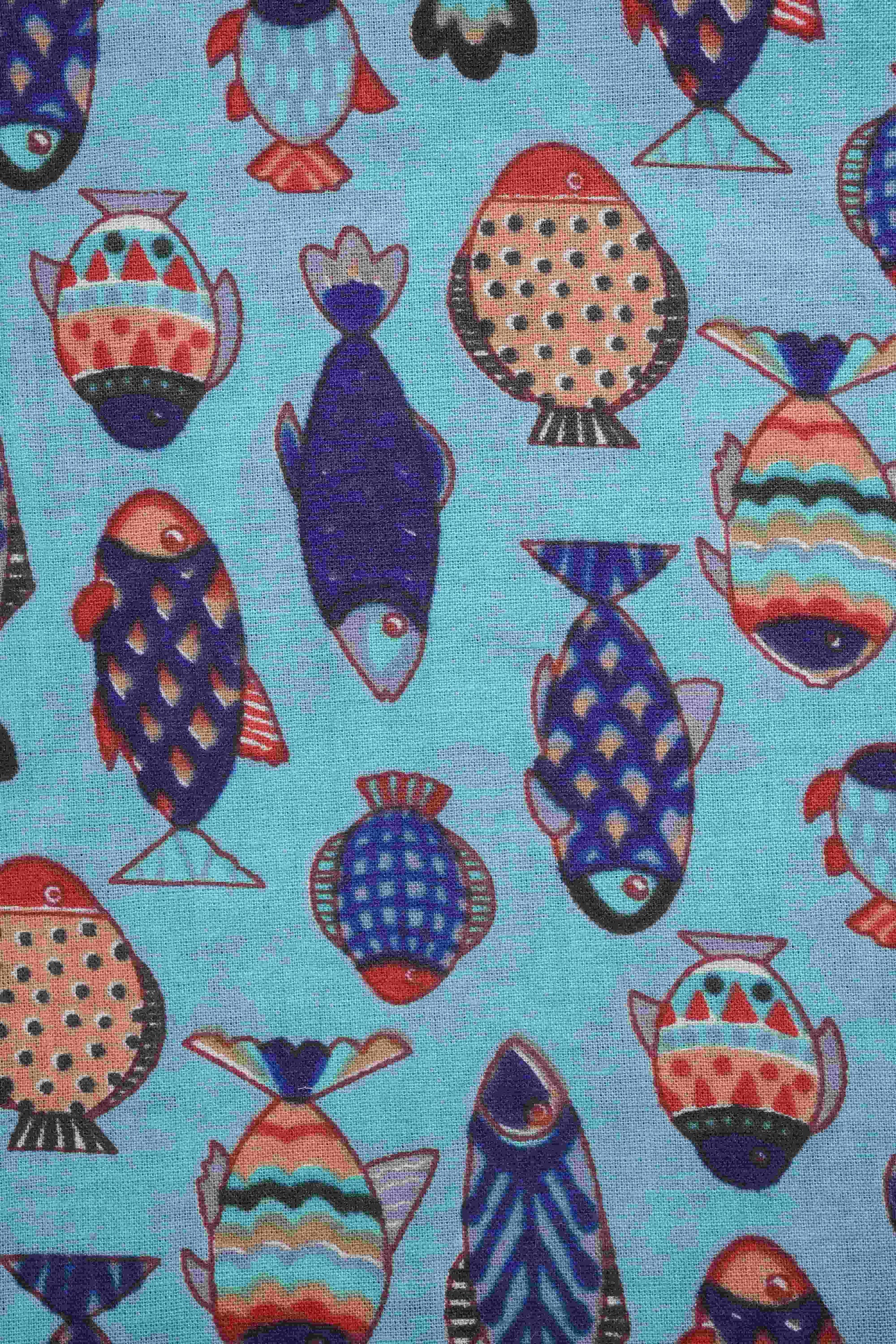 Blue Fish Printed Pajama