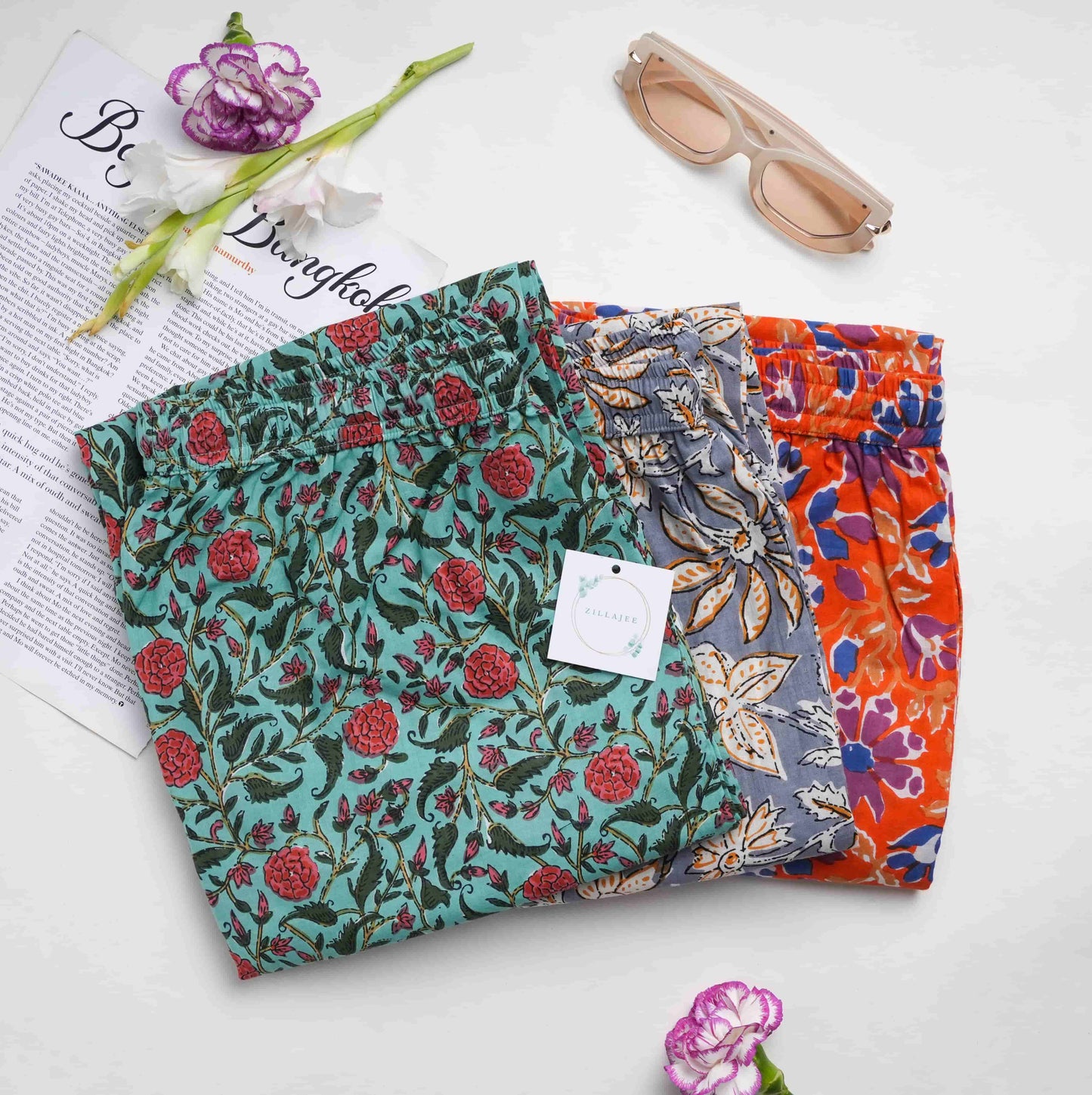 Cotton Pajama Pants Women - 3-Pack Bundle