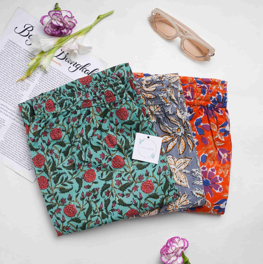 Cotton Pajama Pants Women - 3-Pack Bundle