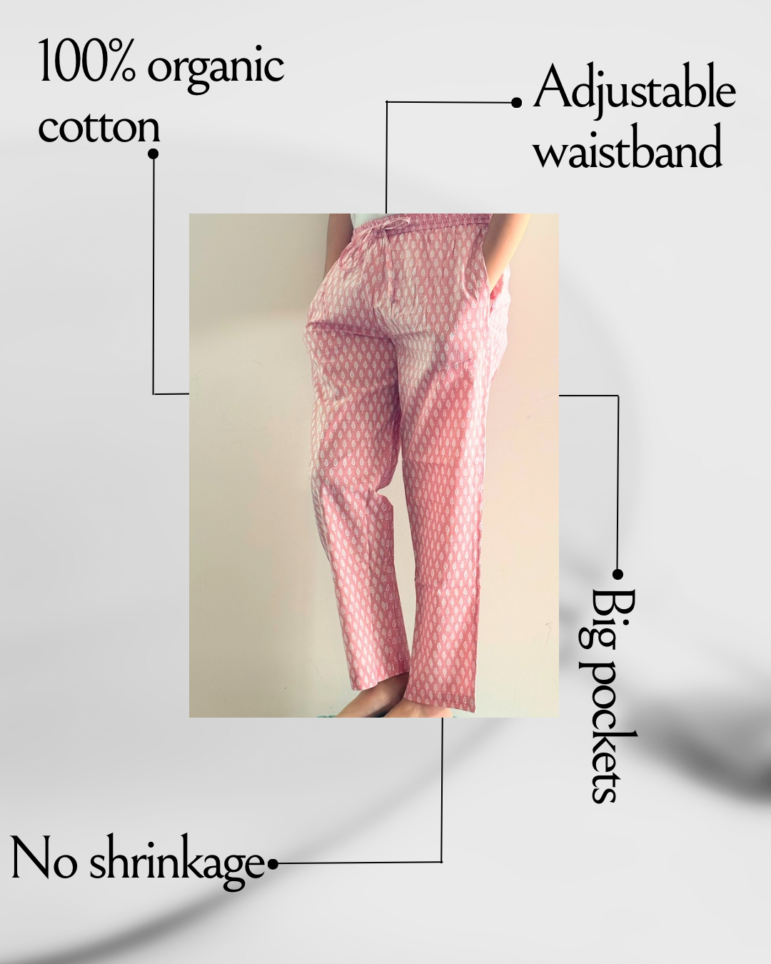 Pajama Pants sweeper Pattern With Pockets