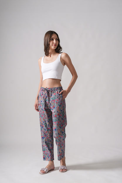 Cotton Pajama Pants Women - Gray Splendor
