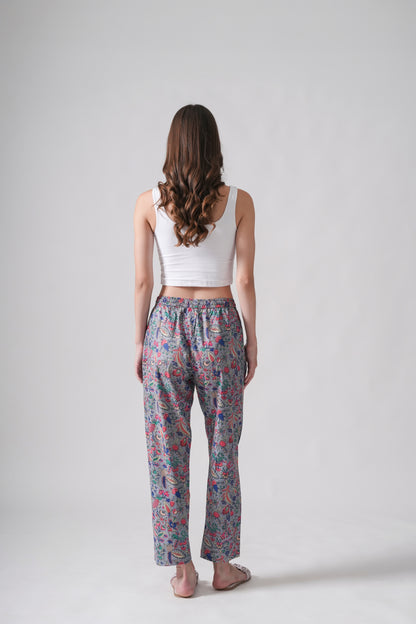 Cotton Pajama Pants Women - Gray Splendor