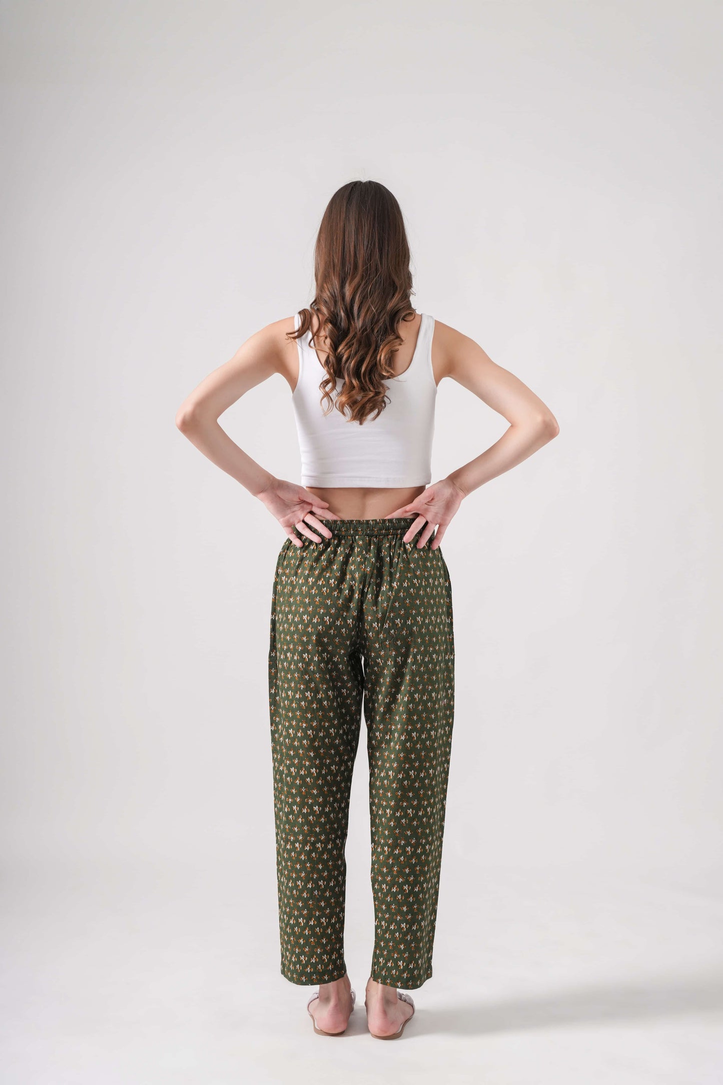Cotton Pajama Pants Women - Citrus Meadow