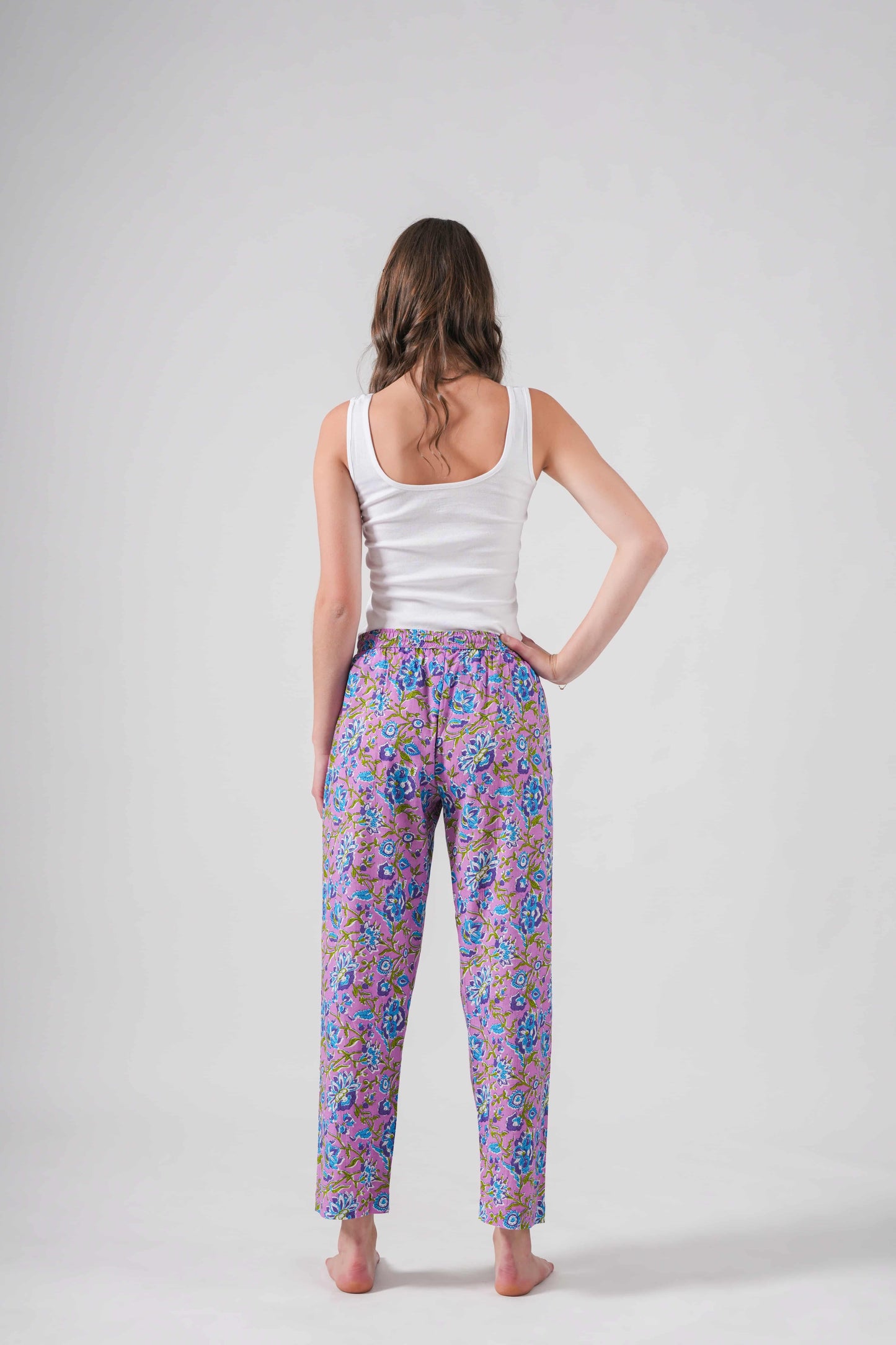 Cotton Pajama Pants Women - Mystic Lavender