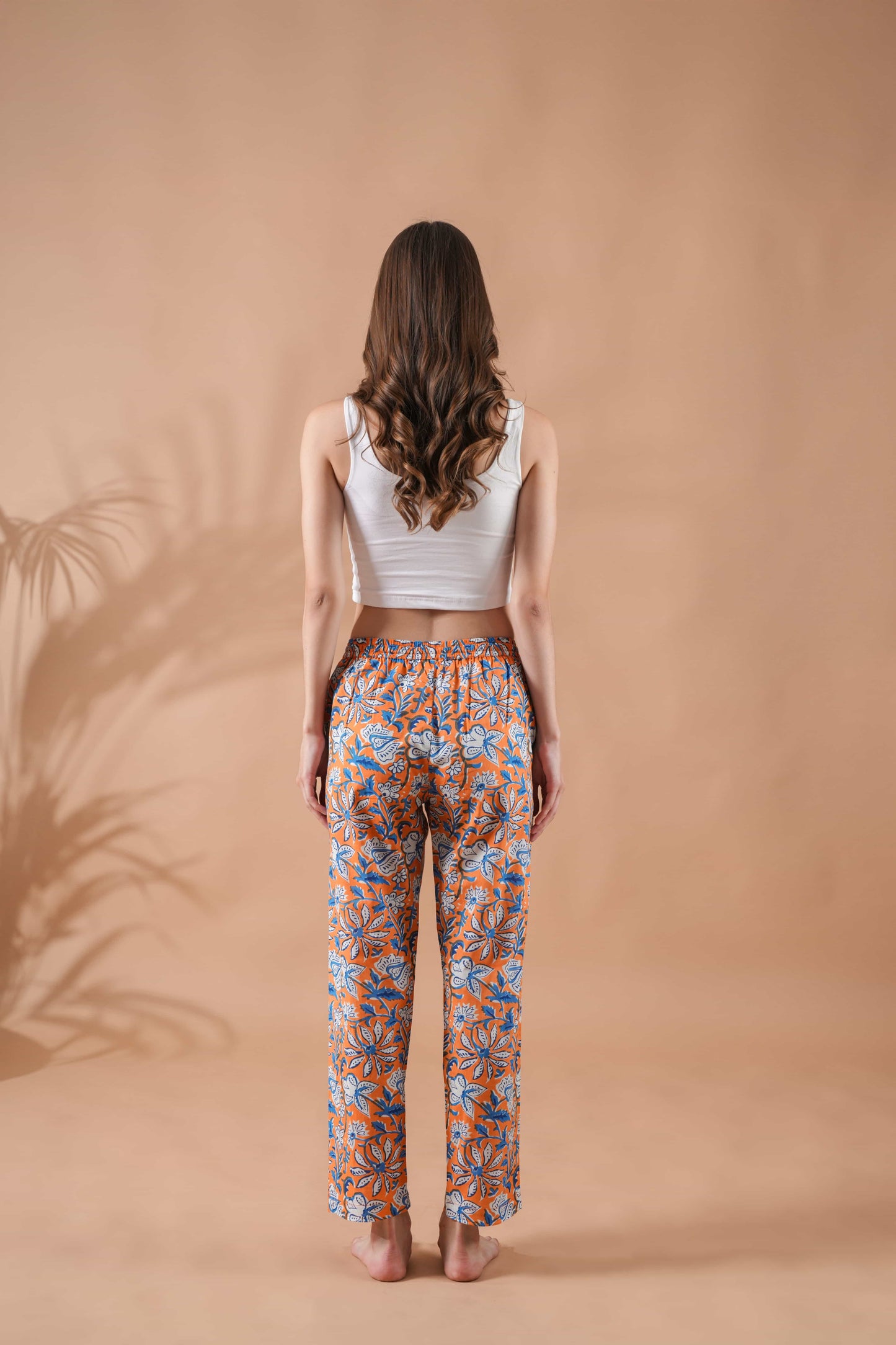 Cotton Pajama Pants Women - Vibrant Vines