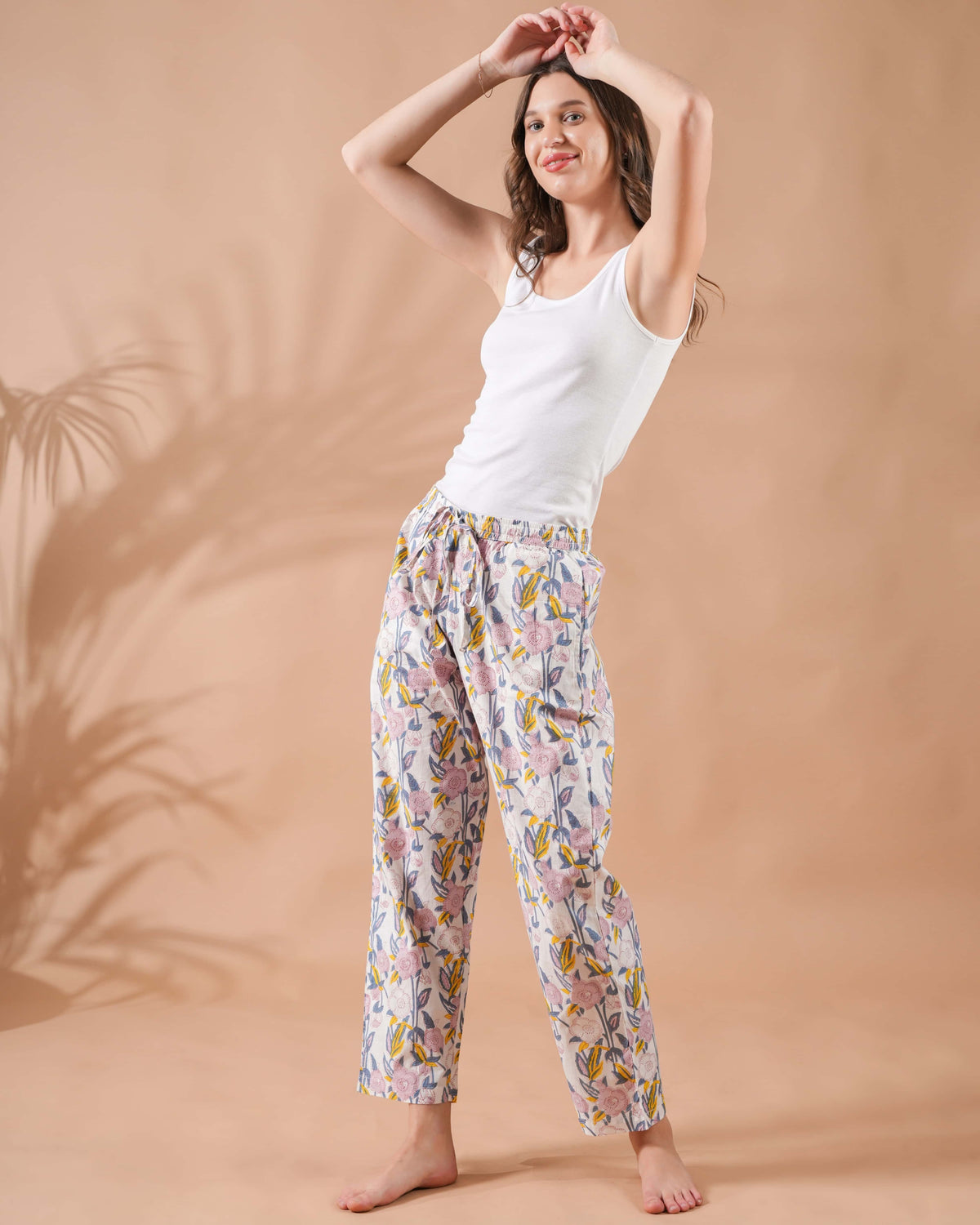 Cotton Pajama Pants Women - Blooming Breeze