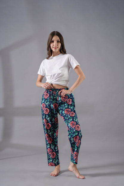 Cotton Pajama Pants Women - Royal Rose