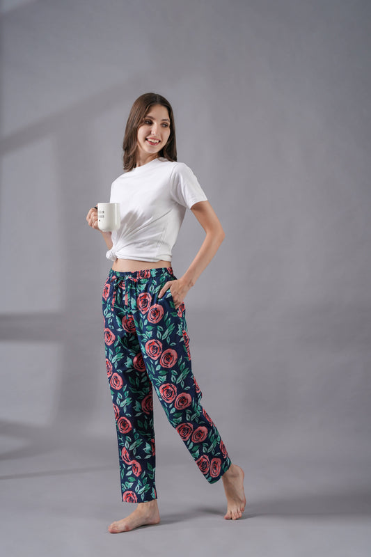 Cotton Pajama Pants Women - Royal Rose