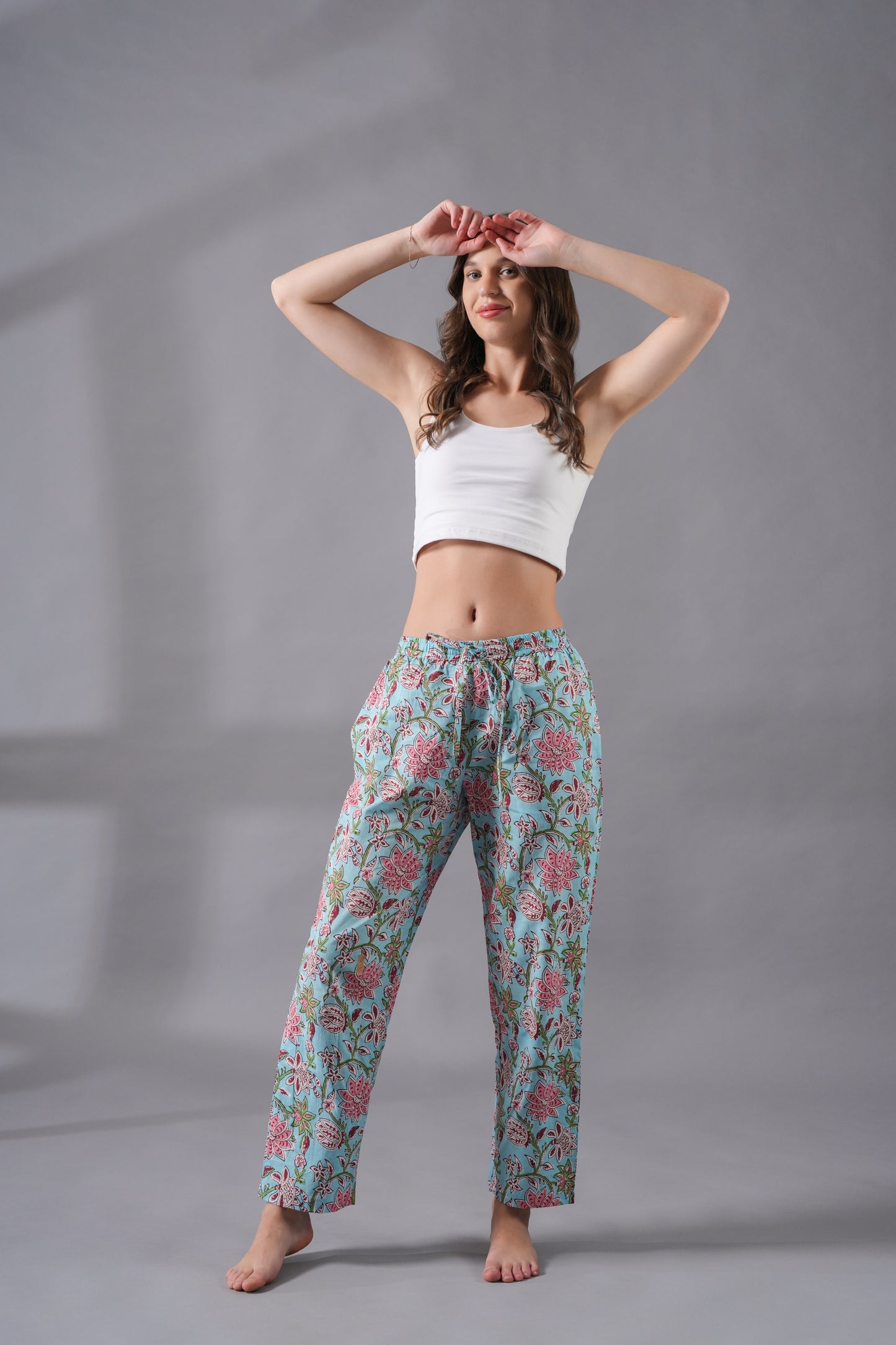 Cotton Pajama Pants Women - Blushing Blooms
