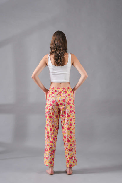 Cotton Pajama Pants Women - Sunshine Blush