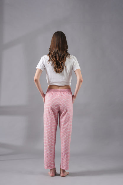 Cotton Pajama Pants Women - Blush Forest
