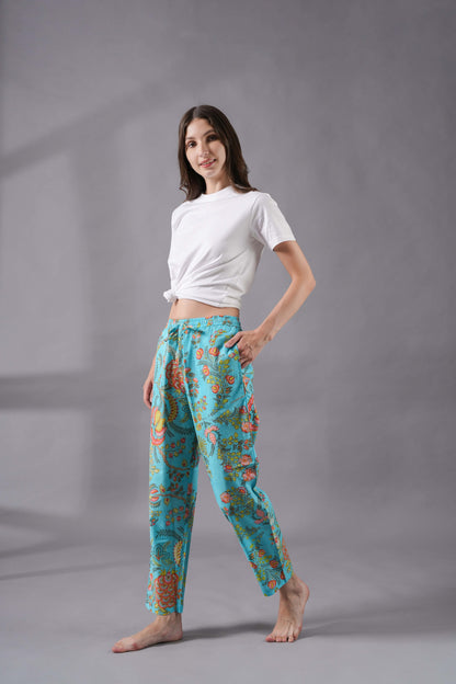 Cotton Pajama Pants Women - Tropical Dream