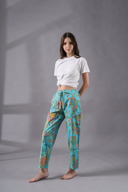 Cotton Pajama Pants Women - Tropical Dream