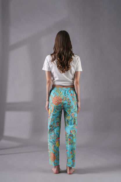 Cotton Pajama Pants Women - Tropical Dream