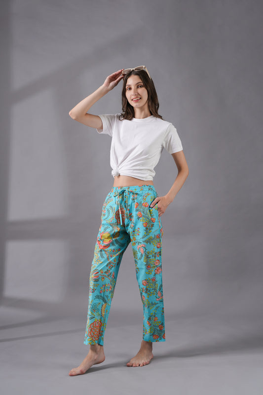 Cotton Pajama Pants Women - Tropical Dream
