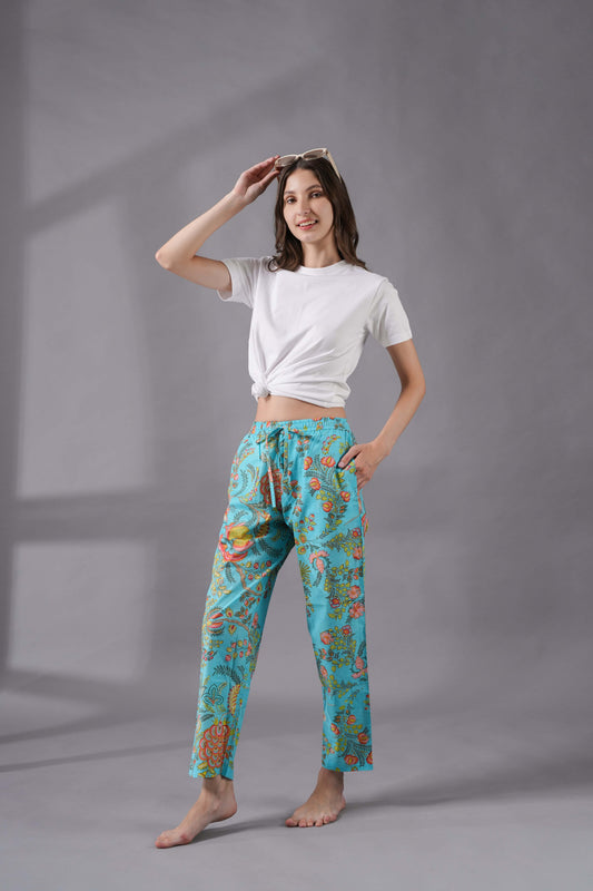 Cotton Pajama Pants Women - Tropical Dream