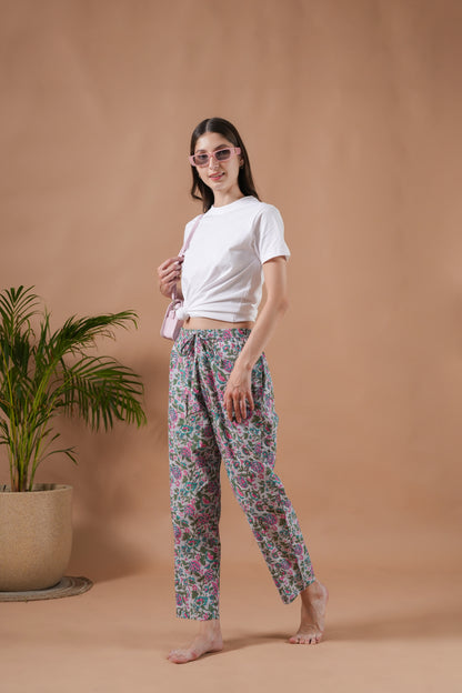 Cotton Pajama Pants Women - Pretty Petals