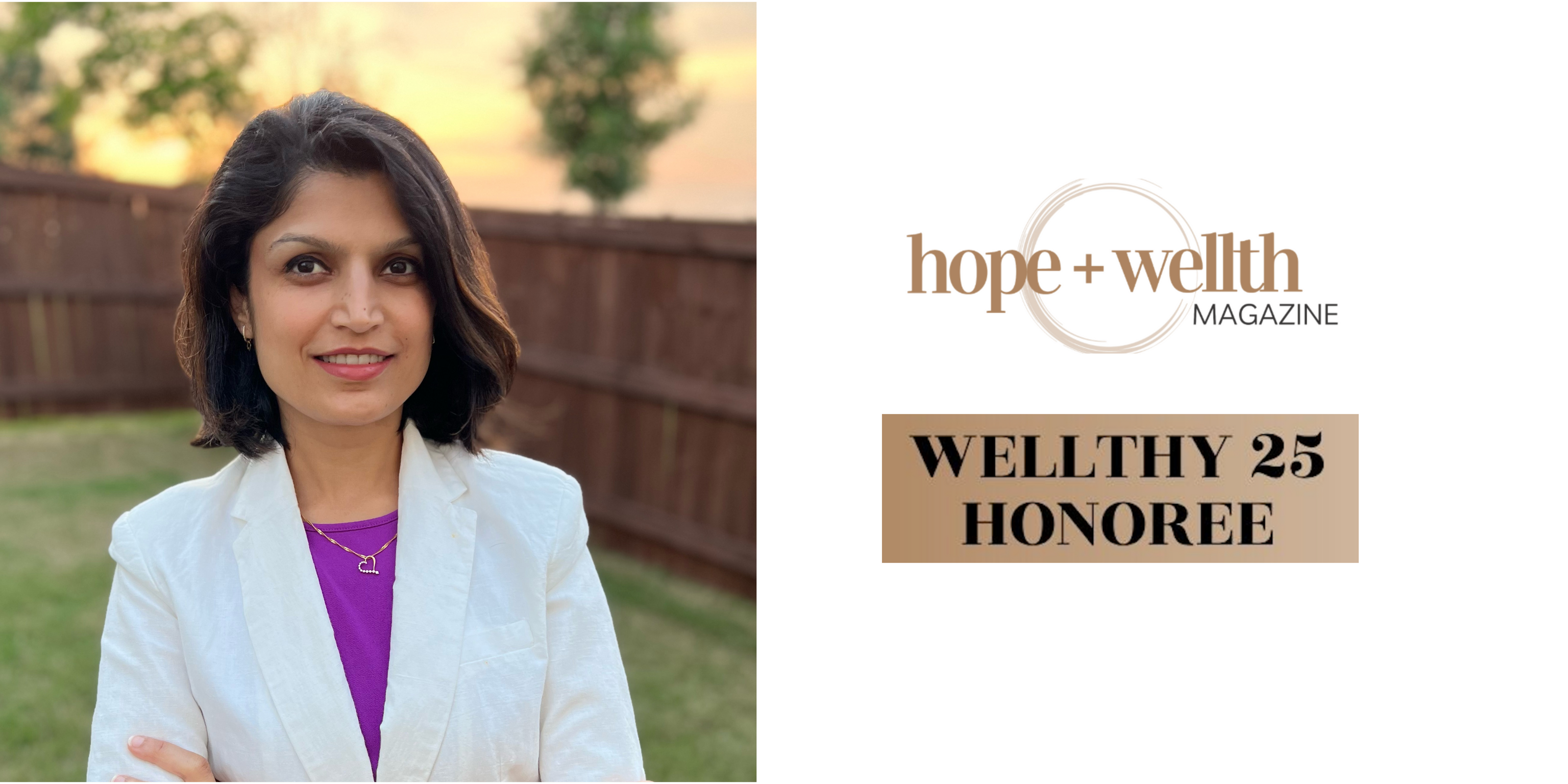 Zillajee chosen on the Wellthy 25 list of Hope+Wellth Magazine