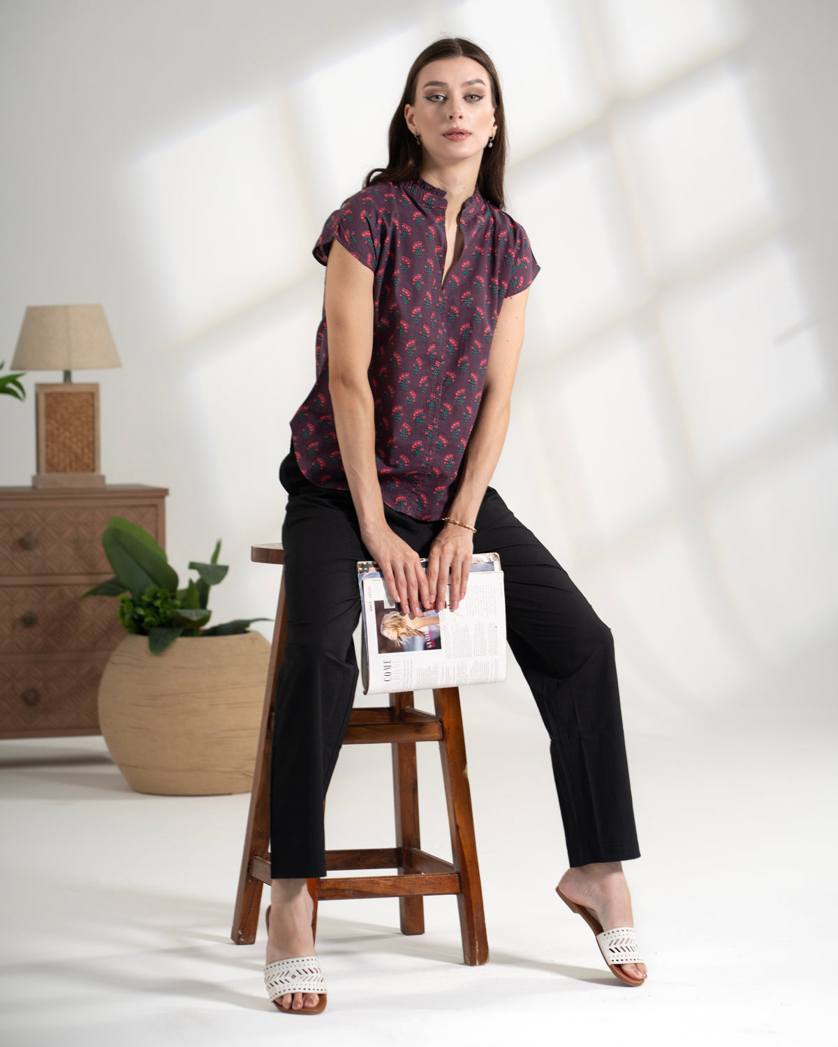 Cotton Top & Pants Soft Loungewear Set Women