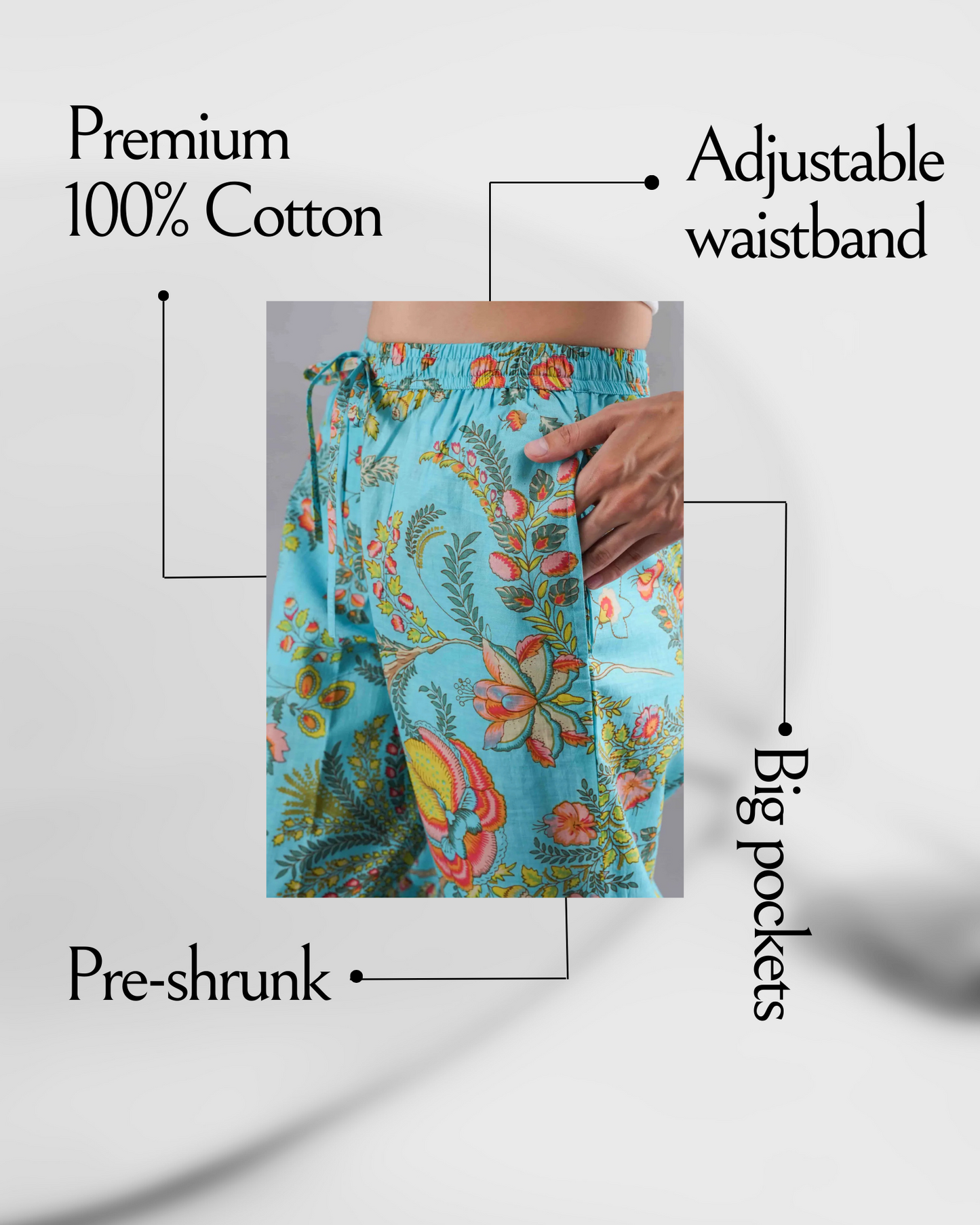 Cotton Pajama Pants Women - Tropical Dream